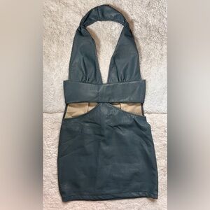 Faux Leather Dress
